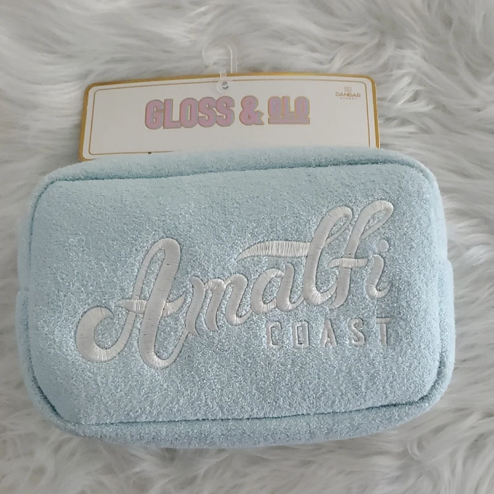 Gloss & Glo Terrycloth Cosmetic Bag with